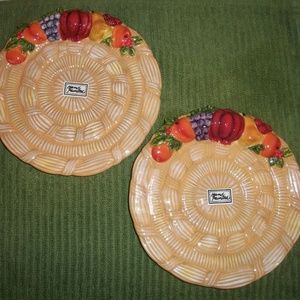 SET Department 56 Basket Weave Fall Dishes